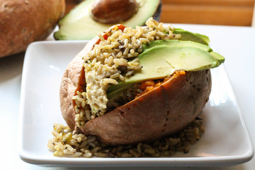 Stuffed Sweet Potato - The Basic Peach